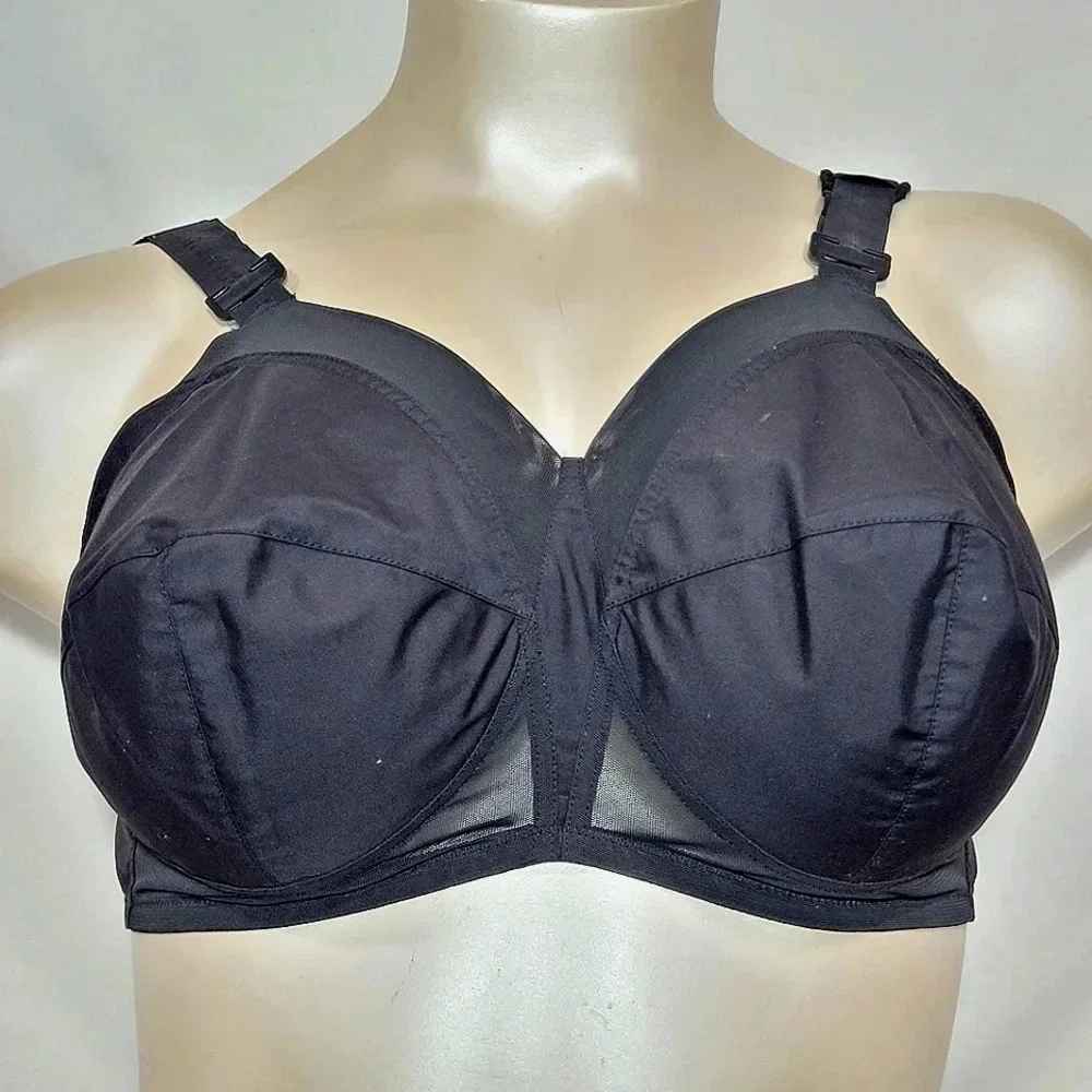 40D Exquisite Form 532 Fully‎ Wire Free Pointy Bullet Bra Black NWOT